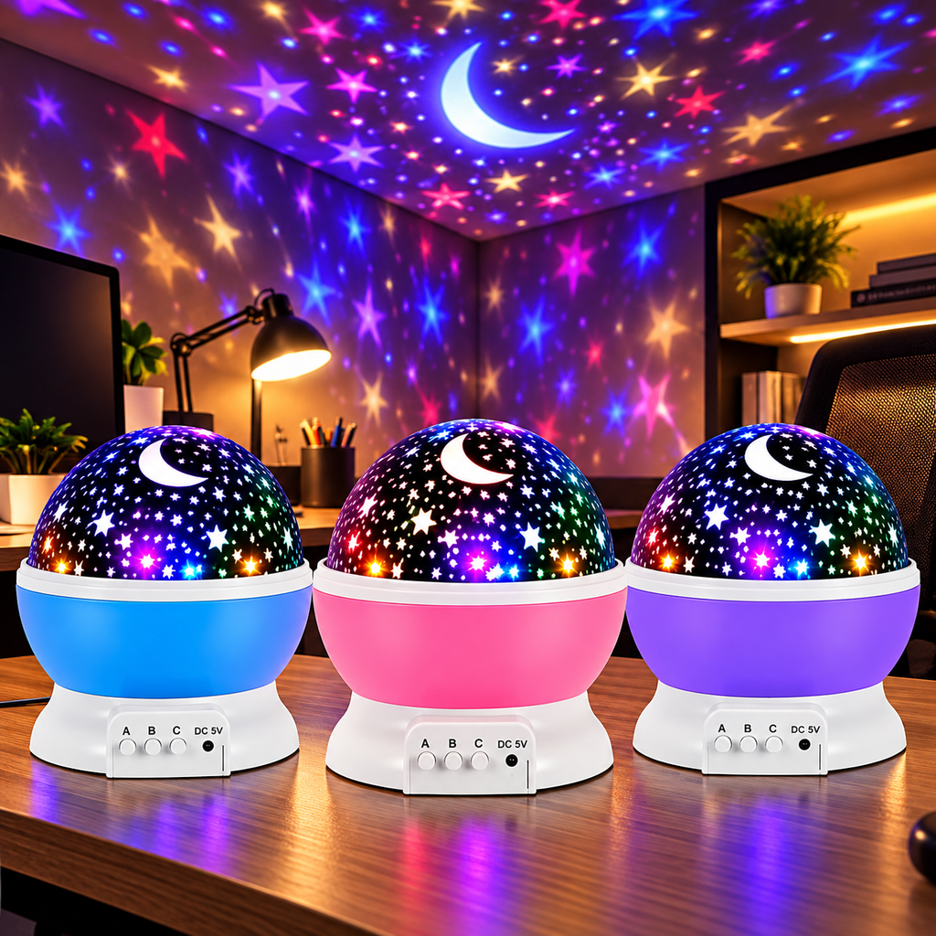 Rotating LED Projector Light