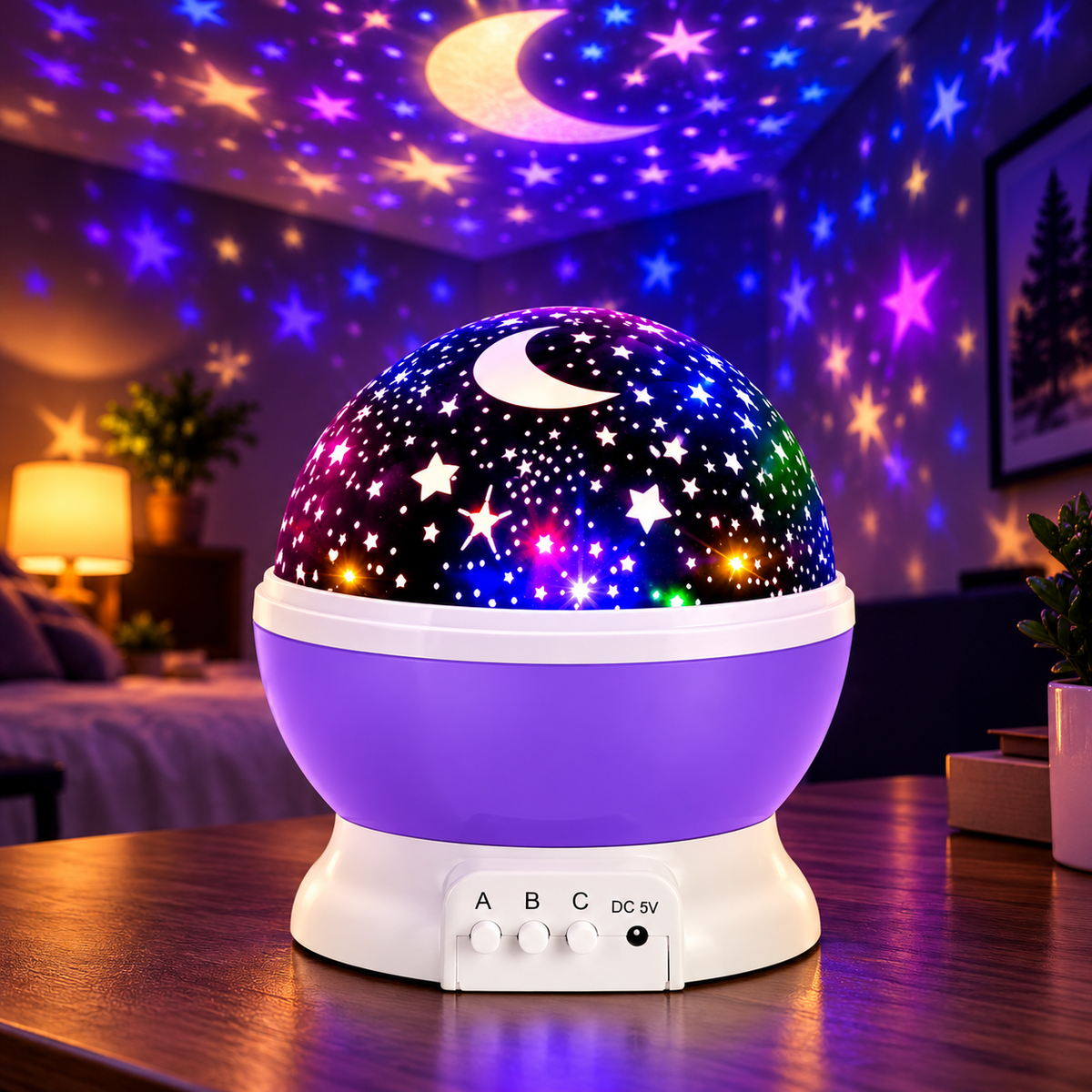 Rotating LED Projector Light