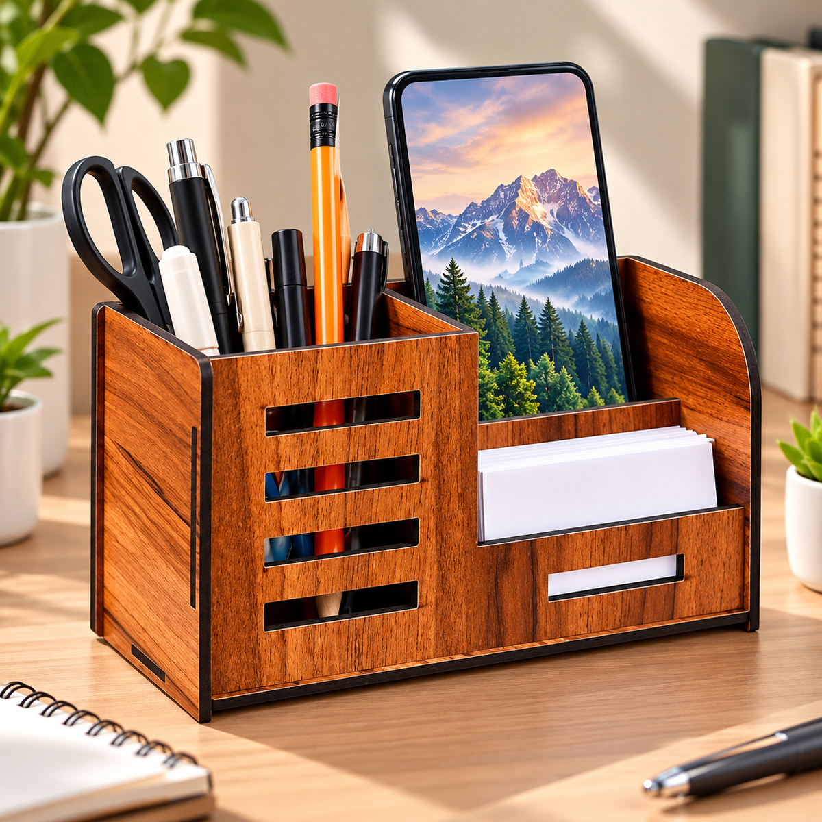 Wooden Desk Organizer